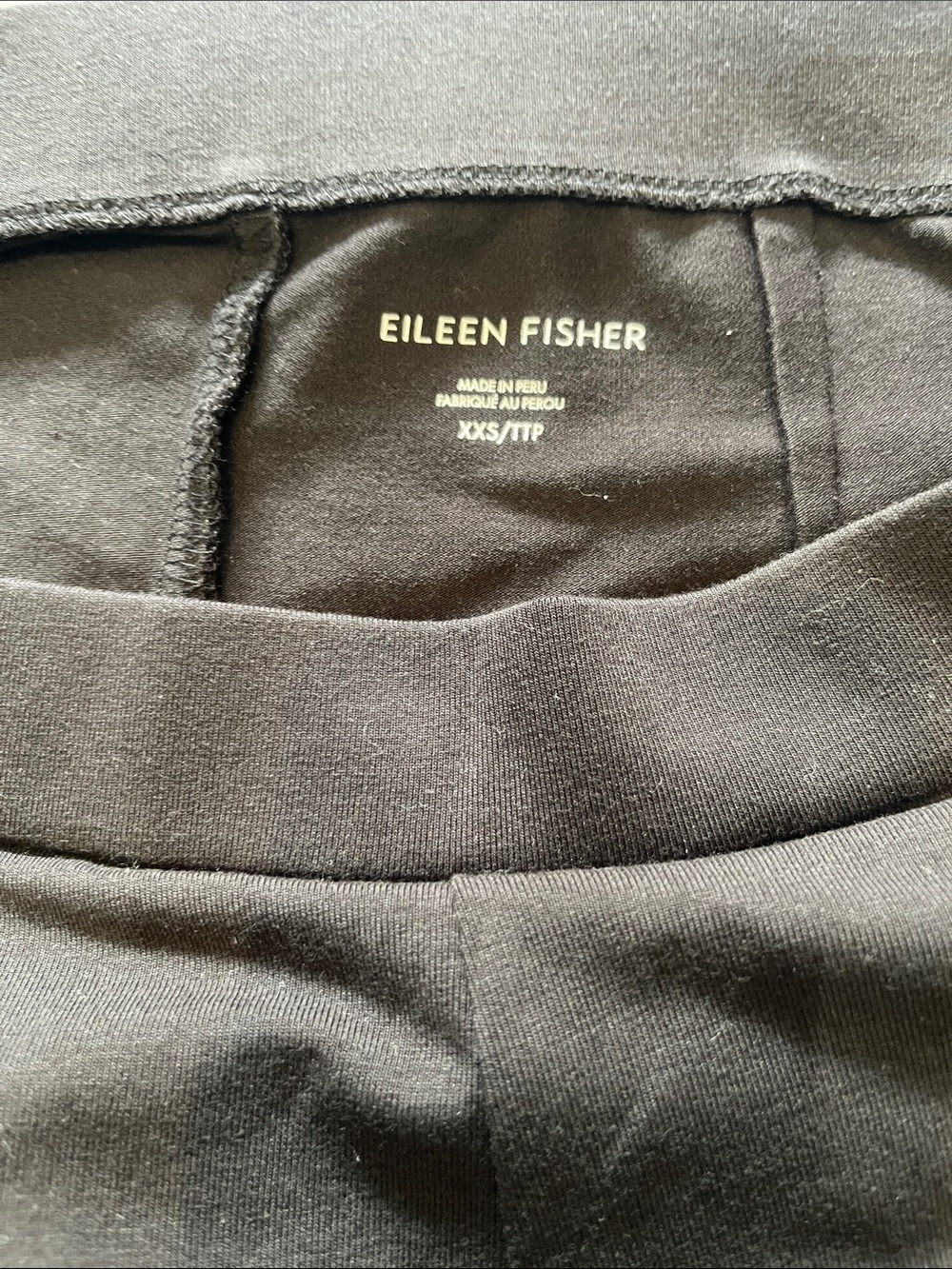 Eileen Fisher Organic Cotton Blend Black Bermuda Pull On Shorts Size XXS - Picture 7 of 7